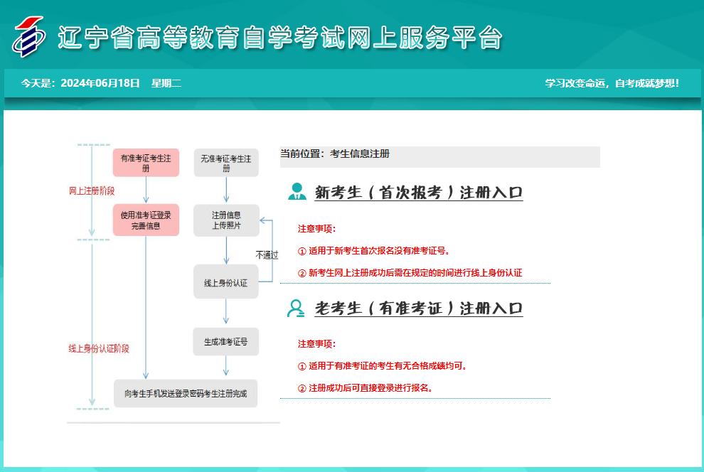 2024年10月遼寧省丹東市自考報(bào)名入口