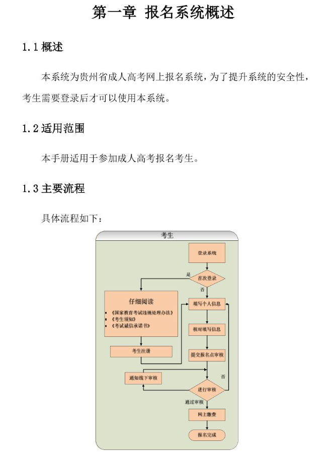 貴州省2024年成人高校考試招生網(wǎng)上報(bào)名操作手冊(cè)